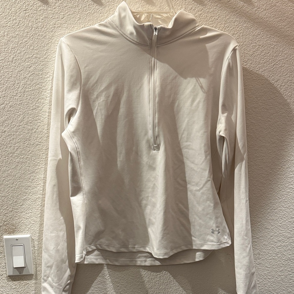 Under Armour White Half-Zip Performance Pullover